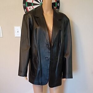 Black Leather Women's Jacket